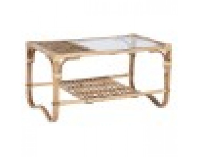 Маса за кафе Home ESPRIT Естествен Бамбук Pатан 76 x 46 x 40 cm