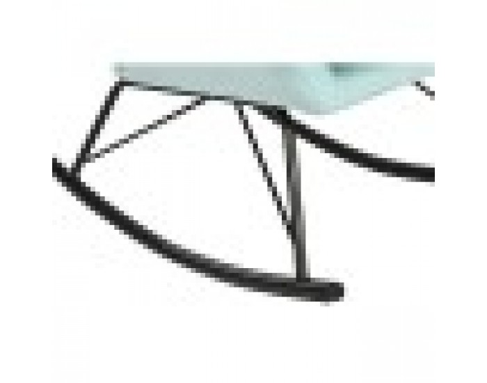 Люлеещ се стол Home ESPRIT Черен Небесно синьо полиестер Метал 68 x 90 x 92 cm