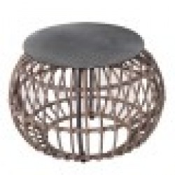 Помощна маса Ariki 50 x 50 x 34 cm синтетичен ратан Стомана - Rosanto home