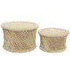 Комплект от 2 маси DKD Home Decor Естествен 60 x 60 x 42 cm 62 x 62 x 42 cm 64 x 64 x 42 cm