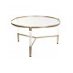 Помощна маса DKD Home Decor Метал Акрилен Glamour (87 x 87 x 50 cm) - Seturi mese și scaune