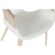 Трапезен стол Home ESPRIT Бял полиестер Дървен 55,5 x 67,5 x 80,5 cm