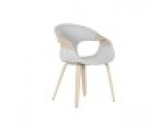 Трапезен стол Home ESPRIT Сив полиестер Дървен 55,5 x 67,5 x 80,5 cm