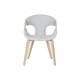 Трапезен стол Home ESPRIT Сив полиестер Дървен 55,5 x 67,5 x 80,5 cm