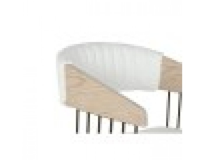 Трапезен стол Home ESPRIT Бял полиестер Дървен 51 x 55 x 76,5 cm