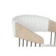 Трапезен стол Home ESPRIT Бял полиестер Дървен 51 x 55 x 76,5 cm