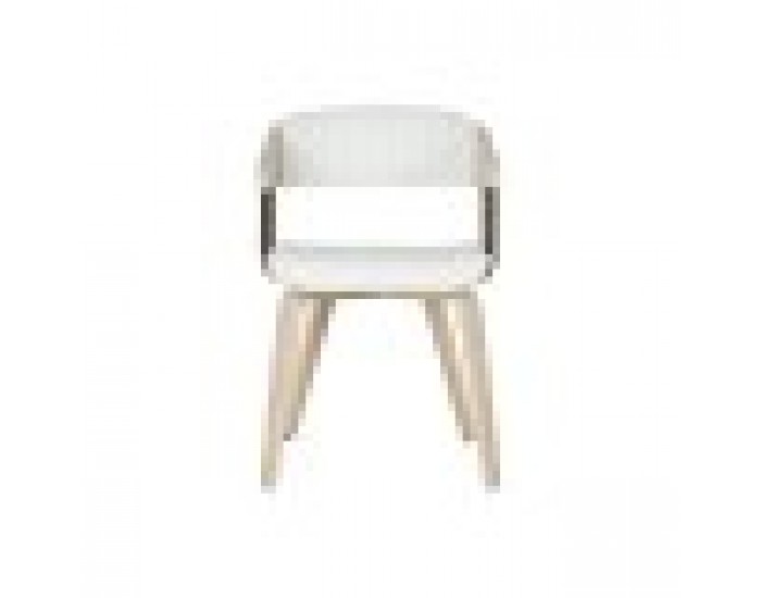 Трапезен стол Home ESPRIT Бял полиестер Дървен 51 x 55 x 76,5 cm