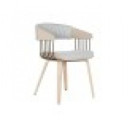 Трапезен стол Home ESPRIT Сив полиестер Дървен 51 x 55 x 76,5 cm - Home esprit