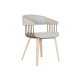 Трапезен стол Home ESPRIT Сив полиестер Дървен 51 x 55 x 76,5 cm