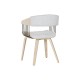 Трапезен стол Home ESPRIT Сив полиестер Дървен 51 x 55 x 76,5 cm