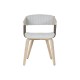 Трапезен стол Home ESPRIT Сив полиестер Дървен 51 x 55 x 76,5 cm