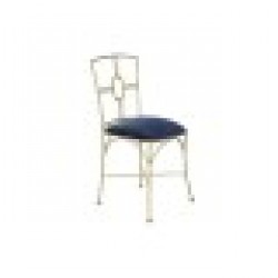 Трапезен стол DKD Home Decor Син Златен полиестер Месинг (45 x 42 x 88,5 cm) - Seturi mese și scaune