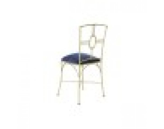 Трапезен стол DKD Home Decor Син Златен полиестер Месинг (45 x 42 x 88,5 cm)