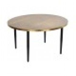 Помощна маса DKD Home Decor, Метал, Дървен Glamour, 85 x 85 x 45 cm - Seturi mese și scaune