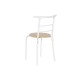 Комплект от маса с 4 стола DKD Home Decor Бял Естествен Метал Дървен MDF 121 x 55 x 78 cm