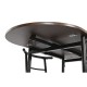Комплект от маса с 4 стола DKD Home Decor Кафяв Черен Метал Дървен MDF 121 x 55 x 78 cm