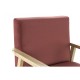 Фотьойл DKD Home Decor, Розов, полиестер, Дървен, MDF, 61 x 63 x 77 cm