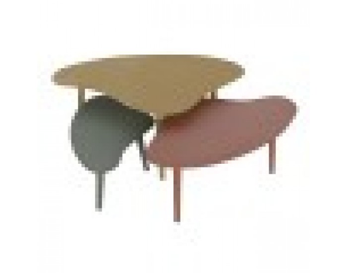 Комплект от 3 маси DKD Home Decor Многоцветен 100 x 60 x 41 cm