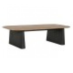 Маса за кафе Home ESPRIT Черен Естествен 120 x 60 x 32 cm - Seturi mese și scaune