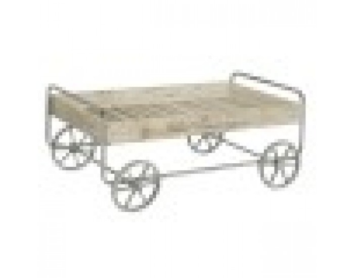 Помощна маса DKD Home Decor Сив Естествен Метал Ела Cмърч 110 x 67 x 46 cm