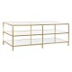 Маса за кафе DKD Home Decor Златен 120 x 50 x 45 cm Огледало Метал