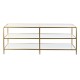 Маса за кафе DKD Home Decor Златен 120 x 50 x 45 cm Огледало Метал