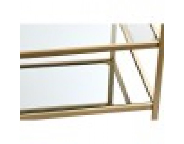 Маса за кафе DKD Home Decor Златен 120 x 50 x 45 cm Огледало Метал