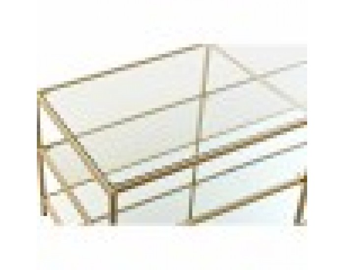 Маса за кафе DKD Home Decor Златен 120 x 50 x 45 cm Огледало Метал