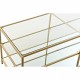 Маса за кафе DKD Home Decor Златен 120 x 50 x 45 cm Огледало Метал