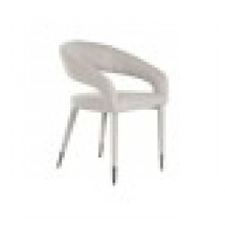 Трапезен стол Home ESPRIT Бежов полиестер Метал 57,5 X 60 X 81 cm - Home esprit