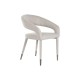 Трапезен стол Home ESPRIT Бежов полиестер Метал 57,5 X 60 X 81 cm