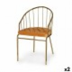 Стол Линии Златен Горчица Желязо 51 x 81 x 52 cm (2 броя) - Gift decor