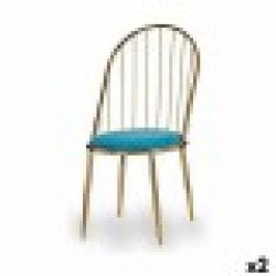 Стол Линии Син Златен Желязо 48 x 95,5 x 48 cm (2 броя) - Gift decor