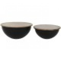 Комплект от 2 маси Home ESPRIT Метал Дърво манго 60 x 60 x 28 cm - Seturi mese și scaune