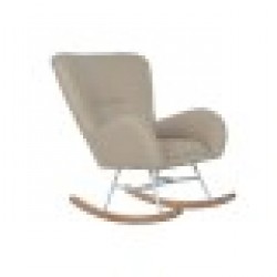 Люлеещ се стол Home ESPRIT Бял полиестер Метал 74 X 90 X 95 cm - Home esprit