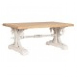 Маса за кафе Home ESPRIT Бял Естествен Cмърч Дървен MDF 110 x 65 x 46 cm - Seturi mese și scaune