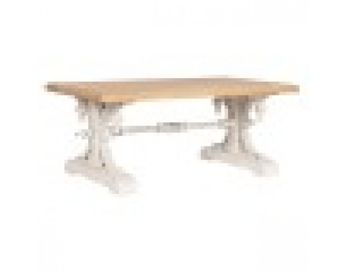 Маса за кафе Home ESPRIT Бял Естествен Cмърч Дървен MDF 110 x 65 x 46 cm