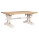 Маса за кафе Home ESPRIT Бял Естествен Cмърч Дървен MDF 110 x 65 x 46 cm