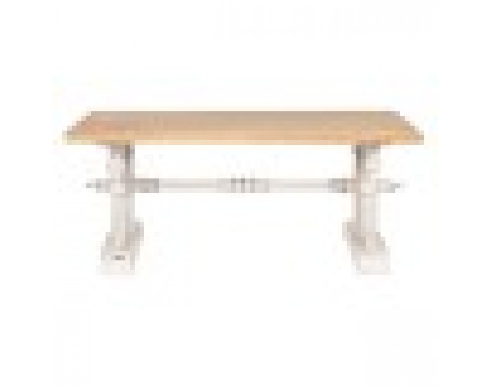 Маса за кафе Home ESPRIT Бял Естествен Cмърч Дървен MDF 110 x 65 x 46 cm