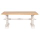 Маса за кафе Home ESPRIT Бял Естествен Cмърч Дървен MDF 110 x 65 x 46 cm