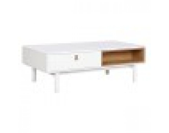 Маса за кафе Home ESPRIT Бял Естествен Полиуретан Дървен MDF 120 x 60 x 40 cm