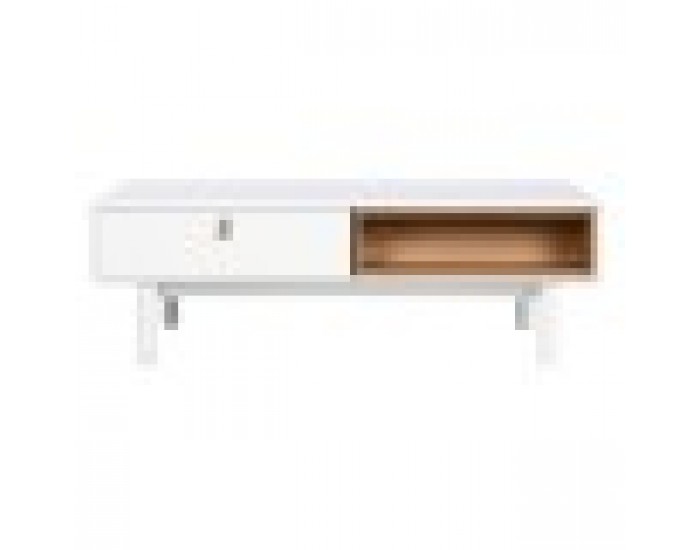 Маса за кафе Home ESPRIT Бял Естествен Полиуретан Дървен MDF 120 x 60 x 40 cm