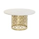 Помощна маса DKD Home Decor Метал Мрамор (76 x 76 x 43 cm)