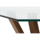 Маса за кафе DKD Home Decor Кристал Oрех Алуминий 130 x 70 x 42 cm