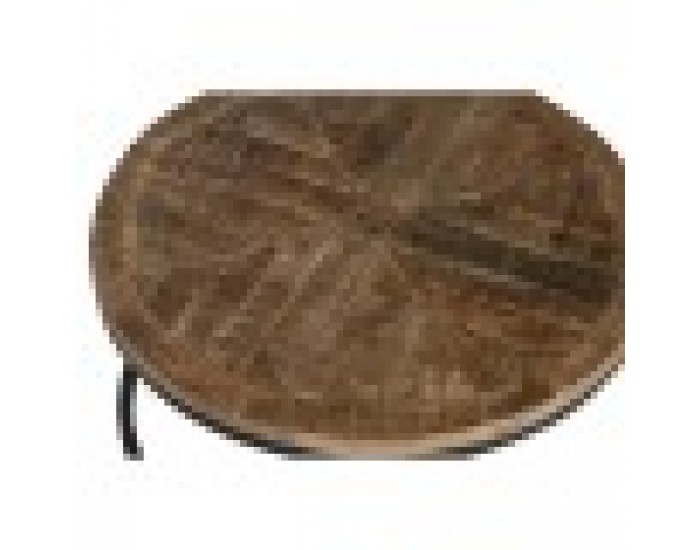 Комплект от 2 маси Home ESPRIT Кафяв Черен Естествен Метал Дърво манго 90 x 90 x 40 cm