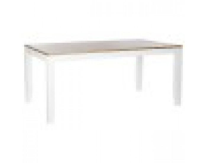 Трапезна маса DKD Home Decor Бял Кафяв Aкациево дърво Дърво манго 200 x 100 x 80 cm