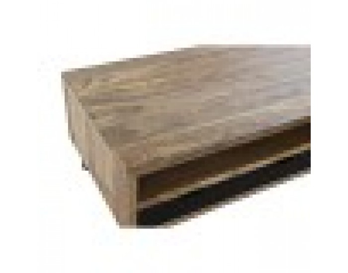 Маса за кафе DKD Home Decor Черен Светло кафяв Метал Дърво манго 120 x 60 x 45 cm
