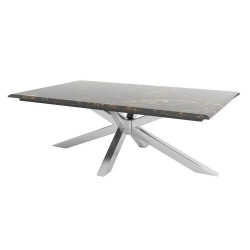 Помощна маса DKD Home Decor, Мрамор, Стомана, 130 x 80 x 45 cm - Seturi mese și scaune