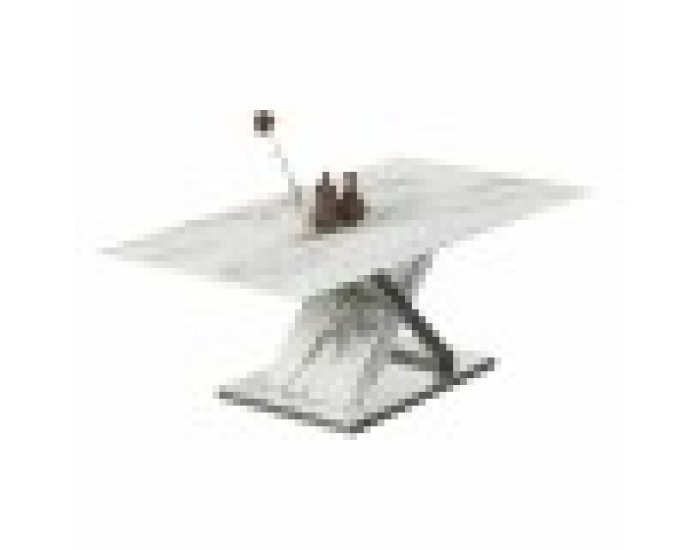 Трапезна маса DKD Home Decor Кристал Сребрист Сив Стомана Бял 180 x 90 x 78 cm