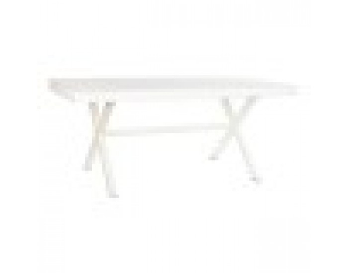 Трапезна маса DKD Home Decor Бял Метал Дърво манго 180 x 90 x 76 cm